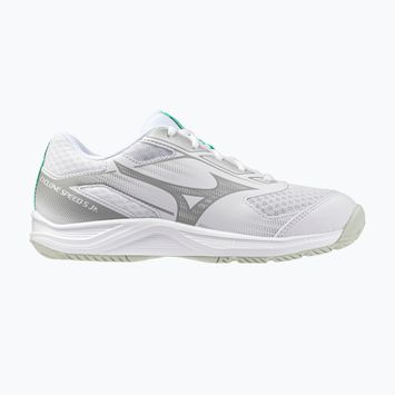 Dětské volejbalové boty Mizuno Cyclone Speed 5 white/black/frozen emerald