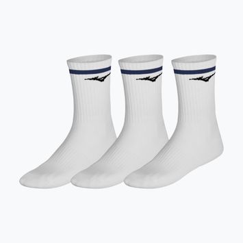 Ponožky Mizuno Training With Line 3 pairs white/estate blue