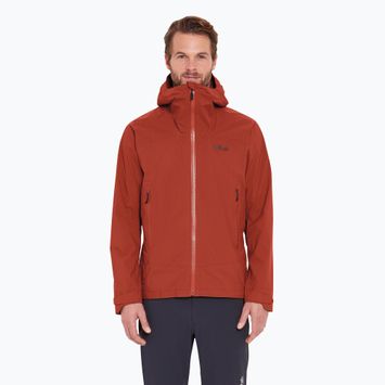 Pánská bunda do deště Rab Downpour Light tuscan red