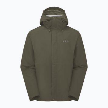 Pánská bunda do deště Rab Downpour army