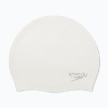 Plavecká čepice Speedo Plain Moulded Silicone white/silver