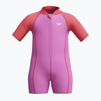 Dětské jednodílné plavky Speedo Learn To Swim Neoprenové neon violet