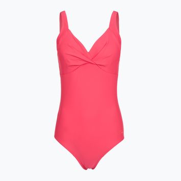 Dámské jednodílné plavky Speedo Shaping Cross Knot raspberry fill/vermilion/punch