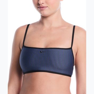 Horní díl plavek Nike Ripple Texture Bralette Classic Bikini slate