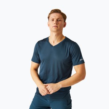 Pánské trekové tričko REGATTA Fingal V-Neck moonlight denim