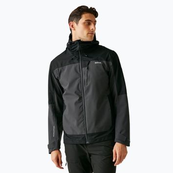 Pánská bunda do deště REGATTA Highton Stretch IV ash/black