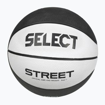 Dětský basketbal SELECT Basketball Street v23 white/black velikost 5