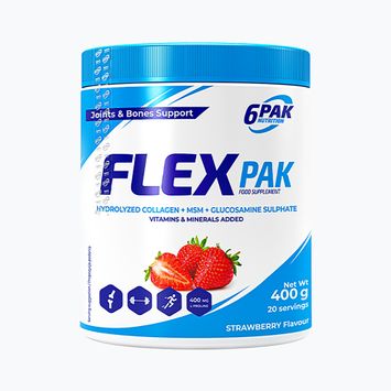 Doplněk stravy 6PAK Flex Pak 400 g jahoda