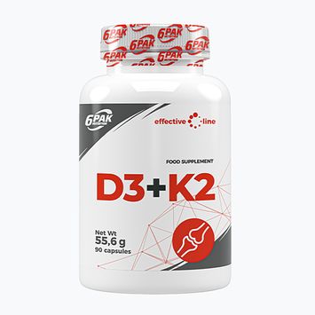 Vitamíny 6PAK D3+K2 90 kapslí