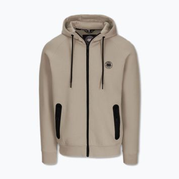 Pánská mikina Pitbull Dogwood Hooded Zip Sweatshirt dark sand