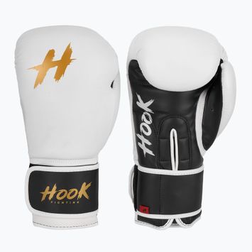 Kožené boxerské rukavice HOOK FIGHTING Ready to Fight white