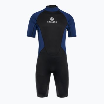 Pánský plavecký neopren AQUASTIC Wavey 2 mm black/blue