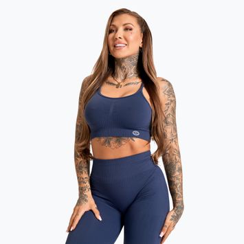 Fitness podprsenka Gym Glamour Push Up 2.0 denim