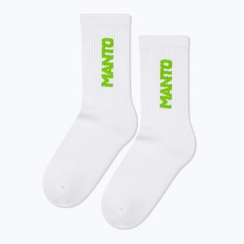 Ponožky MANTO Logotype white/green