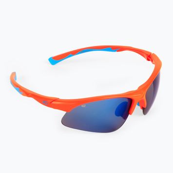 Dětské cyklistické brýle GOG Balami matné neonově oranžové / modré / modré zrcadlové E993-3