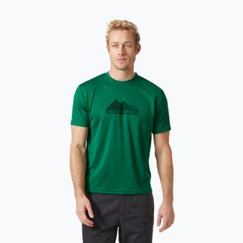 Pánské trekové tričko Helly Hansen HH Tech Graphic 486 green 63088