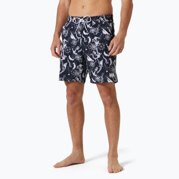 Pánské plavecké šortky Helly Hansen Newport Boardshorts 8" navy aop