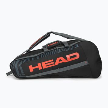 Tenisový bag HEAD Base M černo-oranžový 261313