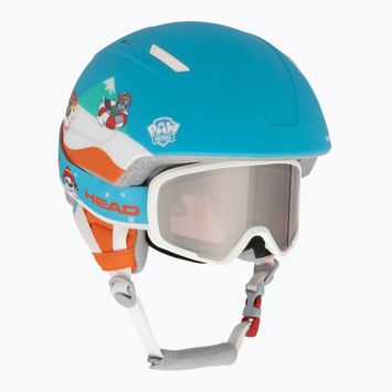 Dětská lyžařská helma HEAD Mojo Set Paw + brýle modrá