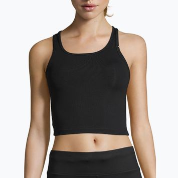 Casall Crop Rib Racerback dámské tréninkové tílko černé 20424