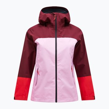 Dámská bunda do deště Peak Performance Trail Hipe Shell obscure/morning dew/red rain jacket