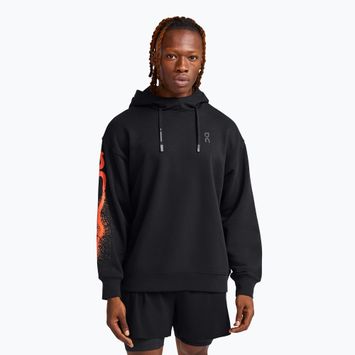 Pánská běžecká mikina On Running Club Hoodie Cloud black