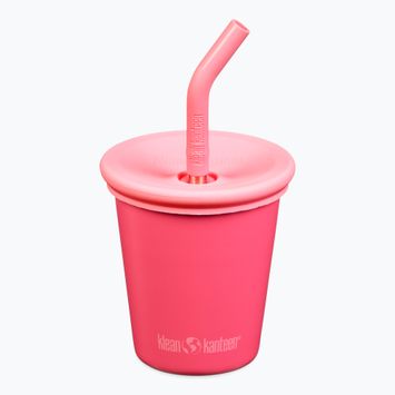 Dětský hrnek Kubek Klean Kanteen Kid's Steel Straw Lid 296 ml rouge red