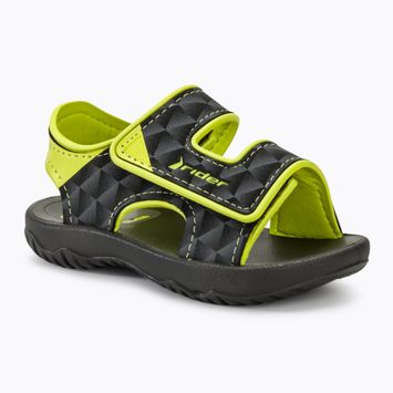 RIDER Basic Sandal V Baby černé/neonově žluté sandály