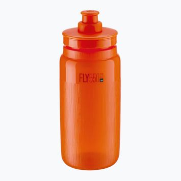 Cyklistická láhev Elite FLY Tex 550 ml clear/orange red
