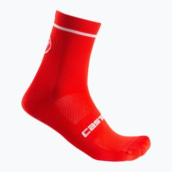 Pánské cyklistické ponožky  Castelli Entrata 13 red