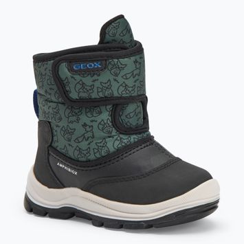 Dětské sněhule Geox Flanfil ABX black / forest