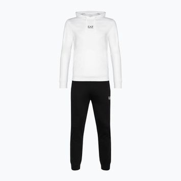 Pánská tepláková sourpava EA7 Emporio Armani Train Core ID Hoodie Coft white/black