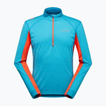 Pánská mikina  La Sportiva Swift Longsleeve tropic blue/ cherry tomato