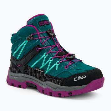 Dětské trekové boty CMP Rigel Mid lake/pink fluo