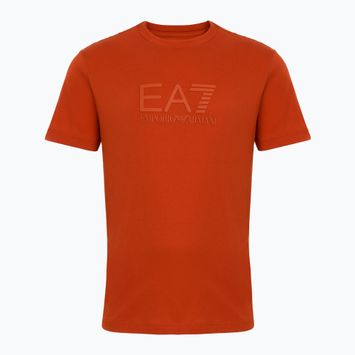 Pánské tričko EA7 Emporio Armani Visibility Cotton Crew rooibos tea