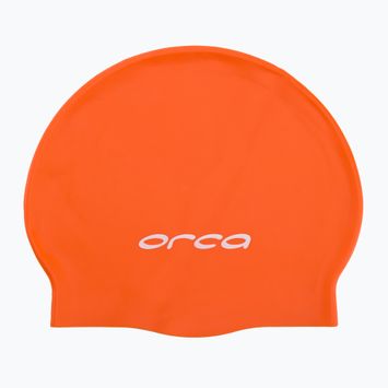 Orca Silikonová plavecká čepice oranžová DVA000