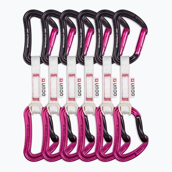 Lezecké expresky Ocun Raven QD Bio-Dyn-Ring 10 cm 6 ks pink