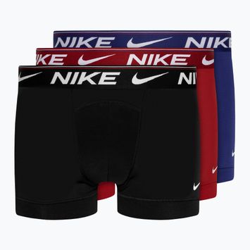 Pánské boxerky Nike Dri-FIT Ultra Comfort Trunk, 3 páry, red/deep royal/black