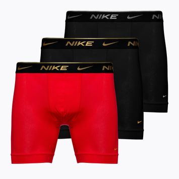 Pánské boxerky  Nike Everyday Cotton Stretch 3 páry black silver/red gold/black gold