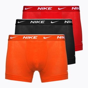 Pánské boxerky Nike Everyday Cotton Stretch Trunk 3 páry team orange/uni red/black