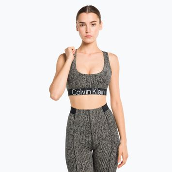 Fitness podprsenka Calvin Klein Medium Support 8VR s nápadným potiskem