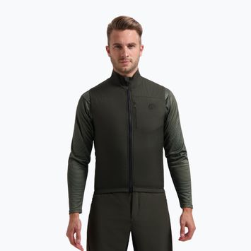 Pánská cyklistická vesta Rogelli Advntr Insulated army green 