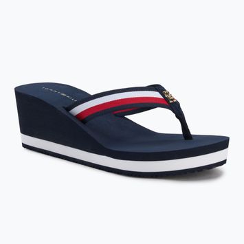 Dámské žabky Tommy Hilfiger Corporate Wedge Beach Sandal space blue