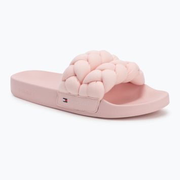 Dámské nazouváky Tommy Jeans Braided Slide delicate pink