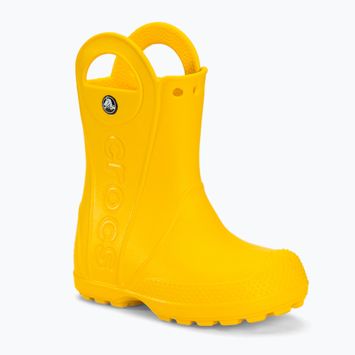 Dětské holínky Crocs Handle Rain Boot Kids yellow