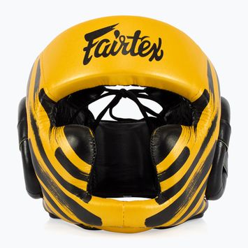 Boxerská helma  Fairtex Microfiber Headguard gold