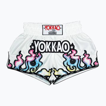 Pánské fitness šortky  YOKKAO Flames CarbonFit white