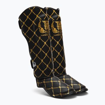 Chrániče holenních kostí a chodidel Top King Chain Semi Leather black/gold