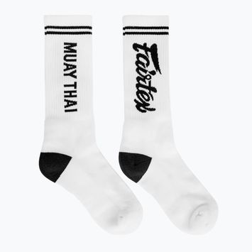Ponožky Fairtex "Muay Thai" bílé/černé