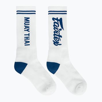 Ponožky Fairtex "Muay Thai" bílé/modré